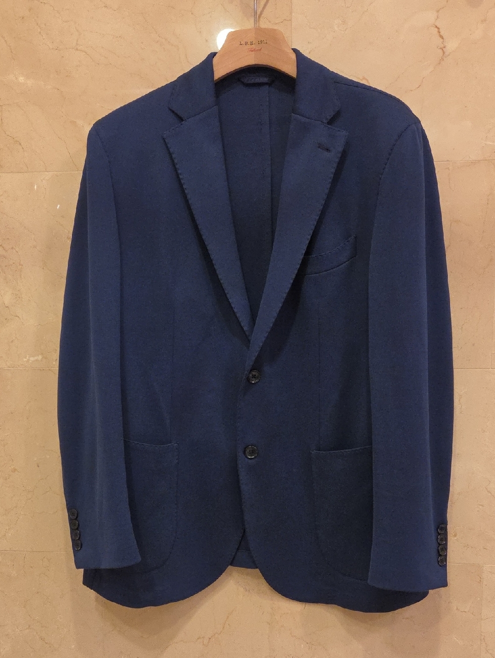 MEN'S L.B.M. 1911 NAVY BLUE TEXTURED RIBBED BLAZER SPORTS COAT JACKET $995 ITALY